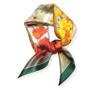 PoeticEHome Foulard in 100% Seta di Gelso Pura - Sciarpa Quadrata Donna Collo e Testa con Confezione Regalo - 68x68 cm