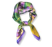 PoeticEHome Foulard in 100% Seta di Gelso Pura - Sciarpa Quadrata Donna Collo e Testa con Confezione Regalo - 68x68 cm