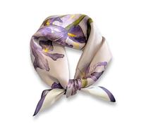 PoeticEHome Foulard in 100% Seta di Gelso Pura - Sciarpa Quadrata Donna Collo e Testa con Confezione Regalo - 68x68 cm