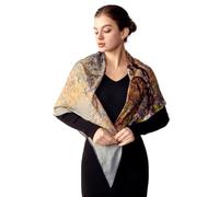 PoeticEHome Scialli in Cashmere per Donna 90x90 cm - Sciarpe Quadrate Leggere come una Piuma con Stampa Artistica, Confezione Regalo