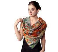PoeticEHome Scialli in Cashmere per Donna 90x90 cm - Sciarpe Quadrate Leggere come una Piuma con Stampa Artistica, Confezione Regalo