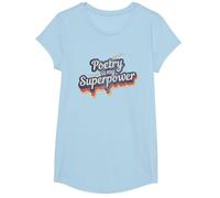 Poetry Is My Superpower Maglietta Poetry Maglietta, Ragazze, Celeste, M