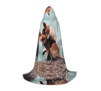 POEZJZW Abbraccio Animale Modello Uomini Donne Mantello Con Cappuccio Adulto Mantello Con Cappuccio Rinascimento Halloween Strega Costume Mago Mantello L