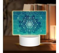 POEZJZW Albero della Vita Spazio Icona Modello Lampada Led Base Luce Notturna Acrilico USB 3 Modalità per Camera Cafe Bar Festa di Compleanno