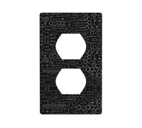 Poezjzw Astratto Scienza Chimica Modello Interruttore Della Luce Copertura Presa Duplex Presa Decorativa Piastra Da Parete Decorativa Dimensioni 11,4 x 7,9 cm