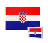 Poezjzw Bandiera della Repubblica di Croazia Puzzle Classico Adulto 1000 Pezzi Puzzle In Legno Moderno Decorazione Casa Intellettuale Gioco 75x50cm