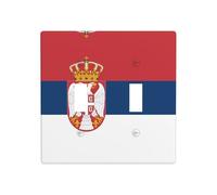 Poezjzw Bandiera della Serbia Pattern decorativo interruttore luce piastra copre 2 gang piastra da parete doppia interruttore interruttore copertura 4,5 x 11,4 cm