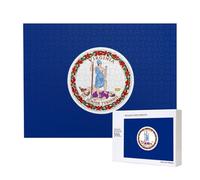 Poezjzw Bandiera della Virginia - Puzzle classico per adulti, 500 pezzi, puzzle in legno, decorazione moderna per la casa, gioco intellettuale, 52 x 38 cm