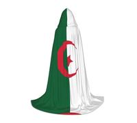POEZJZW Bandiera Dell'Algeria Modello Mantello Con Cappuccio Mantello Costume Mantello Per Adulti Uomini Donne Felpe Con Cappuccio Di Natale Mantello Costumi Cosplay L