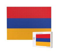Poezjzw Bandiera dell'Armenia Puzzle Per Adulti 500 Pezzi Puzzle In Legno Per Famiglia Amico Decorazione Della Casa Wall Art 50,4 X 15 Pollici