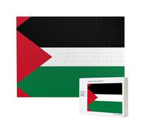 Poezjzw Bandiera dello Stato della Palestina Puzzle Classico Adulto 500 Pezzi Puzzle in Legno Moderno Decorazione Casa Intellettuale Gioco 52 X 38 Cm