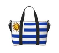 Poezjzw Bandiera dell'Uruguay Borsa da Viaggio Tote Carry On Bagagli Borsa Impermeabile Weekender Pernottamento Borse Per Pieghevole, nero, Taglia unica