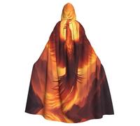 POEZJZW Bella Phoenix Pattern Full Length Cappuccio Robe Mantello Lungo Mantello Halloween Cosplay Costume con cappuccio Mantello Unisex