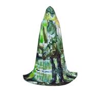 POEZJZW Bicorn Dinosauro Modello Cappuccio Vestaglia Mantello Lungo Mantello Halloween Cosplay Costume Con Cappuccio Mantello Unisex Piccolo