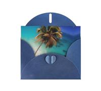 POEZJZW Biglietti di Natale in carta perlata delle Isole dei Caraibi, con buste blu, biglietti di ringraziamento, matrimonio, San Valentino, 10 pezzi