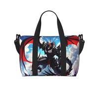 Poezjzw Black Dragon Turning Travel Duffel Bag Tote Carry On Bagagli Resistente all'acqua Weekender Pernottamento Borse Per Pieghevole, nero, Taglia unica