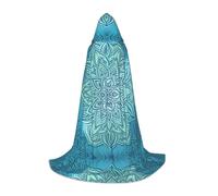 POEZJZW Blu Modello Boemia Modello Uomini Donne Mantello Con Cappuccio Adulto Mantello Con Cappuccio Rinascimento Halloween Strega Costume Mago Mantello L