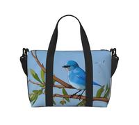 Poezjzw Bluebird, borsone da viaggio per bambini, con uccellino, borsa da viaggio, borsa da portare a mano, impermeabile, borsa per la notte pieghevole, nero, Taglia unica