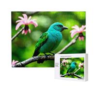 Poezjzw Bluebird - Puzzle classico in piedi sul ramo per adulti, 500 pezzi, puzzle in legno, decorazione moderna per la casa, gioco intellettuale, 52 x 38 cm