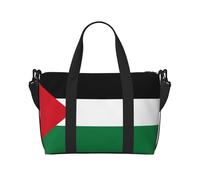 Poezjzw Borsa da viaggio con bandiera dello Stato della Palestina, borsa per il fine settimana da donna, borsa ospedaliera per lavoro e consegna durante la notte, borsa bagagli nera, taglia unica,