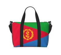 Poezjzw Borsone da viaggio con bandiera eritrea, borsone da viaggio per weekend, borse da ospedale per donne borse da ospedale per lavoro e consegna, borsa per bagagli durante la notte, nera, taglia