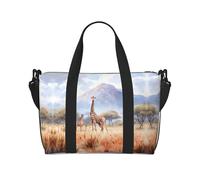 Poezjzw Borsone da viaggio con giraffa della savana africana, borsa da viaggio per weekender, borse da ospedale per donne borse da ospedale per lavoro e consegna borsa per bagagli durante la notte,