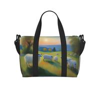 Poezjzw Borsone da viaggio con pecore che camminano per il tempo libero, borse da viaggio per weekend, borse da ospedale per donne borse da ospedale per lavoro e consegna borsa per bagagli durante la