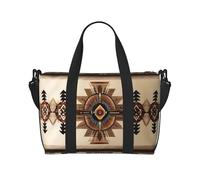 Poezjzw Borsone da viaggio con pittura nativa americana Borsa da viaggio Weekender Carry On Tote Borse per donne Borse da ospedale per lavoro e consegna Borsa per bagagli durante la notte, nero,