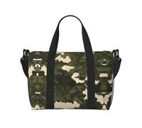 Poezjzw Borsone da viaggio mimetico dell'esercito Weekender Carry On Tote Bags per le donne Borse da ospedale per lavoro e consegna Borsa per bagagli durante la notte, nero, taglia unica, Nero, One