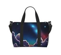Poezjzw Borsone da viaggio Space Night Sky Weekender Carry On Tote Bags per donne borse da ospedale per lavoro e consegna borsa per bagagli durante la notte, nero, taglia unica, Nero, One Size