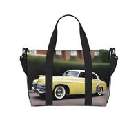 Poezjzw Borsone da viaggio vintage da viaggio per auto borse da viaggio per donne borse da ospedale per lavoro e consegna borsa per bagagli durante la notte, nero, taglia unica, Nero, One Size