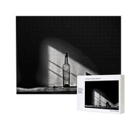 Poezjzw Bottiglie d'acqua puzzle per adulti 500 pezzi puzzle in legno per famiglia amico decorazione della casa arte parete 50,4 x 15 pollici