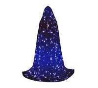 POEZJZW Bright Stars Pattern Adolescente Mantello con Cappuccio Mantello Donne Uomini Costume di Halloween Masquerade Cosplay Costume Festa di Natale Vestaglia M