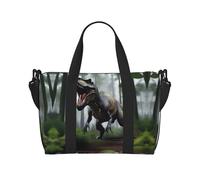 Poezjzw Bully Dinosaur Travel Duffel Bag Tote Carry On Bagagli Impermeabile Weekender Pernottamento Borse Per Pieghevole, nero, Taglia unica