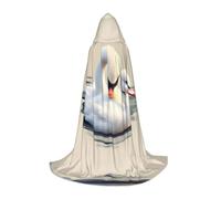 POEZJZW Carino Piccolo Swan Modello Mantello Con Cappuccio Veste Costume Mantello Per Adulti Uomini Donne Felpe Con Cappuccio Di Natale Mantello Costumi Cosplay L
