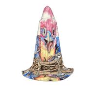 POEZJZW Cartoon Patriarca Uccello Modello Mantello Con Cappuccio Veste Costume Mantello Per Adulti Uomini Donne Felpe Con Cappuccio Di Natale Mantello Costumi Cosplay S