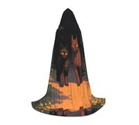 POEZJZW Cat Out Of The Shadows Modello Mantello con cappuccio Veste Costume Mantello per adulti Uomini Donne Felpe con cappuccio di Natale Mantello Costumi Cosplay M