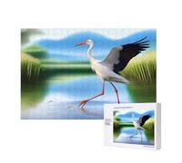 Poezjzw Cicogne nell'acqua puzzle classico adulto 300 pezzi puzzle in legno moderno decorazione casa gioco intellettuale 40 x 28 cm