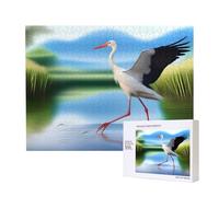 Poezjzw Cicogne nell'acqua puzzle classico adulto 500 pezzi puzzle in legno moderno decorazione casa gioco intellettuale 52 x 38 cm