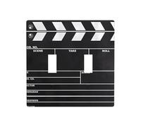 Poezjzw Classic Movie Clapboard nero modello interruttore luce copertura presa doppia levetta piastra decorativa da parete, dimensioni standard 11,4 x 11,4 cm