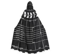 POEZJZW Classico film Clapboard Nero Modello Poncho Halloween Con Cappuccio Mantello Delle Donne Uomini Halloween Dress Up Partito Cosplay Costumi