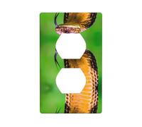 Poezjzw Cobra Snake Pattern Wall Plateoutlet Cover, Piastra decorativa da parete Dimensioni 11,4 x 7 cm per aree residenziali e commerciali