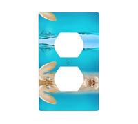 Poezjzw Copertura Plateoutlet della parete del modello della perla del mare, dimensione decorativa del piatto della parete 11,4x7,0 cm per le aree residenziali e commerciali