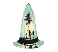 POEZJZW Coppia sposata che cammina sulla spiaggia modello adolescente mantello con cappuccio mantello donna uomo costume di Halloween in maschera cosplay costume festa di Natale vestaglia L