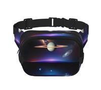 Poezjzw Cosmic Saturn - Marsupio da viaggio adatto per corsa, ciclismo e avventure all'aria aperta, per conservare telefoni cellulari e carte di credito, nero, Taglia unica