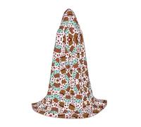 POEZJZW Cupcake e Muffin Modello Adolescente Mantello con Cappuccio Mantello Donne Uomini Costume di Halloween Costume Costume Cosplay Festa di Natale Accappatoio L