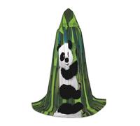 POEZJZW Curious Baby Panda Modello Adolescente Mantello con Cappuccio Mantello Donne Uomini Costume di Halloween Costume Costume Cosplay Festa di Natale Vestaglia L