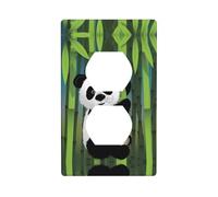 Poezjzw Curious Baby Panda Pattern Wall Plateoutlet Cover, Piastra decorativa da parete Dimensioni 11,4 x 7 cm per aree residenziali e commerciali