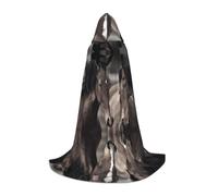 POEZJZW Due simpatici cavalli modello adolescente mantello con cappuccio mantello donna uomo costume di Halloween costume cosplay costume festa di Natale vestaglia S