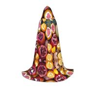 POEZJZW Frutta Immagine Modello Adolescente Mantello Con Cappuccio Mantello Donne Uomini Costume di Halloween Masquerade Cosplay Costume Festa di Natale Accappatoio L